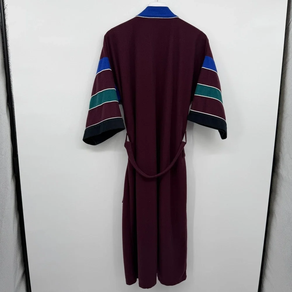 Vintage Barrington Velour Robe Mens One Size Belted Pockets Old Money Smoking